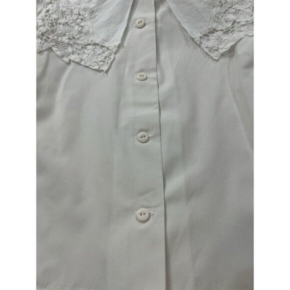 Girls White Embroidered Short Sleeve Size 6X - Picture 4 of 6